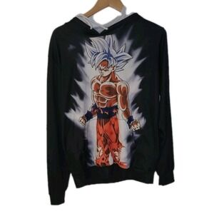 Dragonball Z DBZ Goku Long Sleeve Pullover Hoodie Anime Men's Size 2X in Black